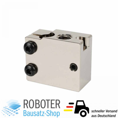 High Flow Heizblock PT100 Volcano kompatibel vernickelt 550°C plated copper