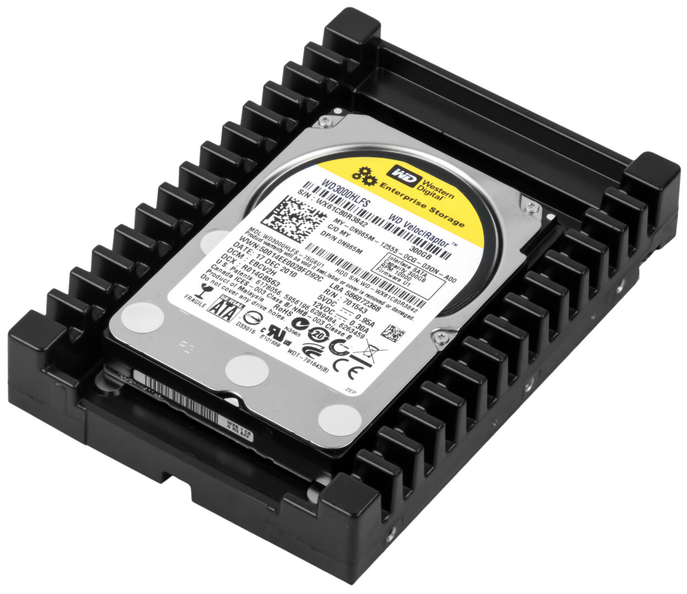 WD VelociRaptor 300GB 10K 16MB SATA II 3.5'' WD3000HLFS for sale online ...