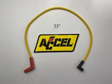 33" Single Replacement YELLOW Spark Plug Wire for HEI / Male Cap ACCEL 4054 4069