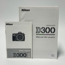 Nikon D300 DSLR Spanish Manual Rapid Guide Manual del usuario Guia rapida