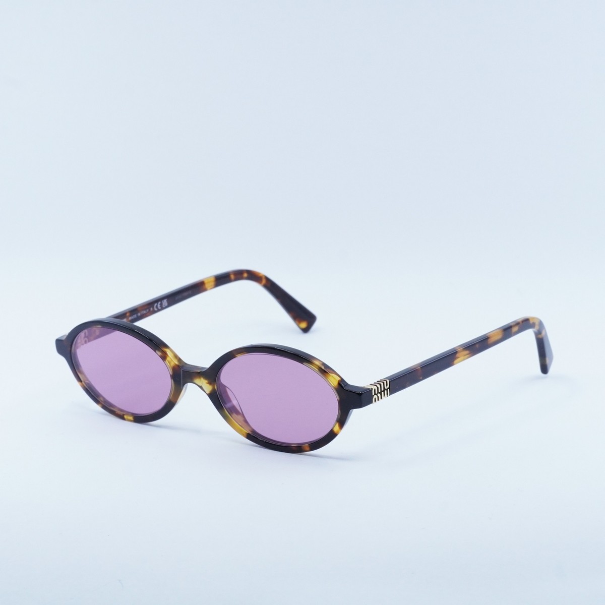 New MIU MIU MU04ZS VAU50D Honey Havana/Bordeaux Mirrored 50 