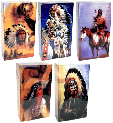 Eclipse Indian Hard Plastic Crushproof Cigarette Case, 2ct, 100s, 3117IN