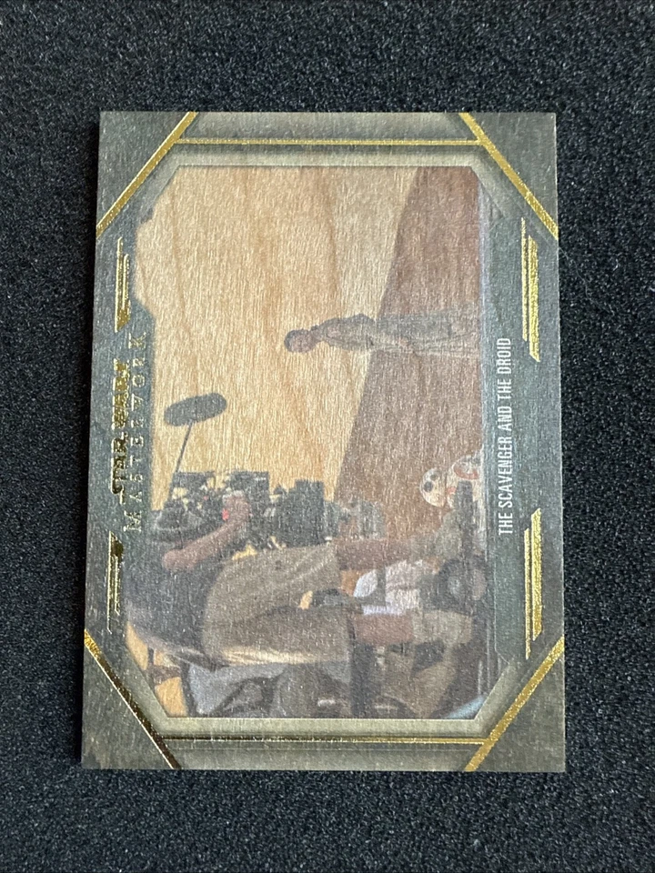 2024 Star Wars Masterwork #BTS-3 Scavenger and the Droid Rey BB-8 WOOD /10 - Image 2 of 4