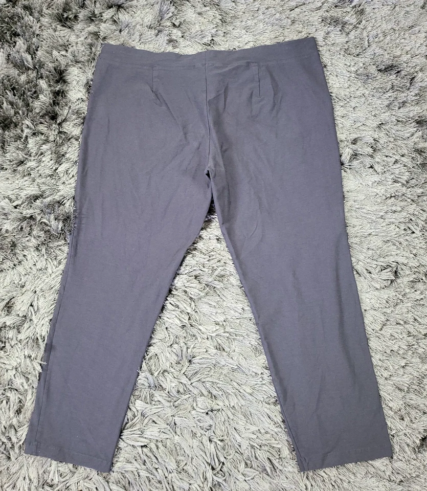 Eileen Fisher Pants Womens 1X Gray Pull On Stretch Viscose Blend Slim Ankle - Image 3 of 4