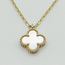 NO TARIFF Van Cleef and Arpels Necklace Sweet Alhambra Shell Gold 4111213