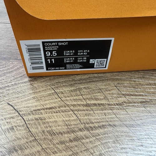 Size 9.5 Nike Court Shot Shoe FQ8146 002 White Black Nike 9 1/2 New Men’s - Picture 10 of 10