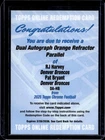 2025 Topps Chrome Pat Bryant/RJ Harvey Orange Refractor (RAW)
