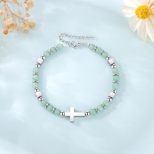  Christliche Geschenke für Frauen Kreuz Armband Glaube Ostern Katholisch Religiös  - Bild 4 von 7