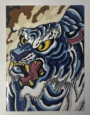 #ad #ad 3”x4” Custom Blue Tiger Sticker $0.99