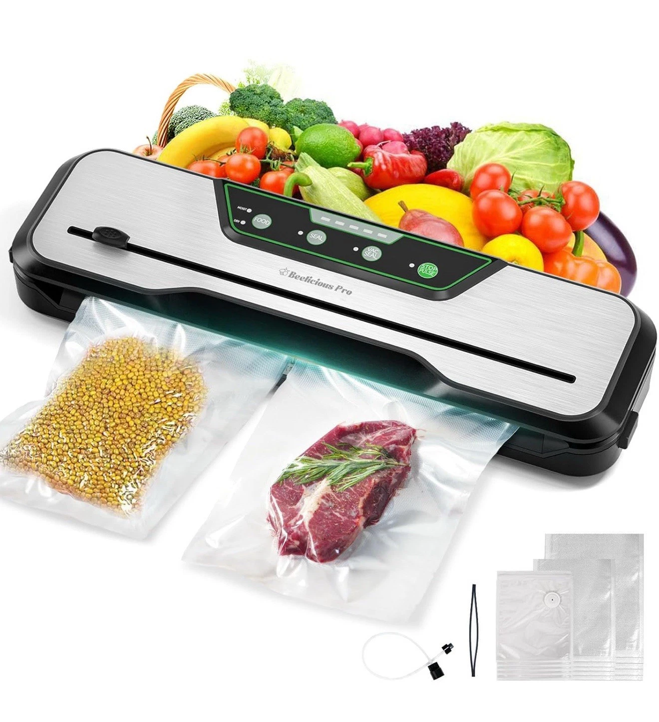 Automatic Food Vacuum Sealer Machine Beelicious Pro 80KPa 8-In-1 Food Vacuum Bag
Opens in a new wind