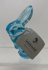 Vintage Fenton Glass Blue Mini Bunny Rabbit w/ Tag & Sticker