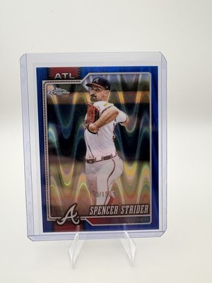 Topps 2026 Topps Chrome Spencer Strider #46 Atlanta Braves /150 Blue Wave
