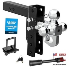 Trailer Hitch Tri-ball Hitch Mount6adjustable Drop Hitch For 2.5receiver - Trailer Hitch Tri-ball Hitch Mount6adjustable Drop Hitch For 2.5receiver -