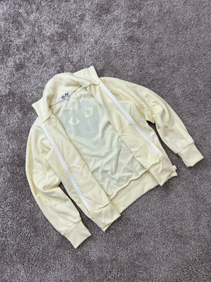 Comme Des Garcons CDG Play Full Zip sweatshirt Color Yellow