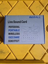 REMALL Bluetooth Live Sound Card Voice Changer, Audio DJ Mixer w/ Multiple Sound