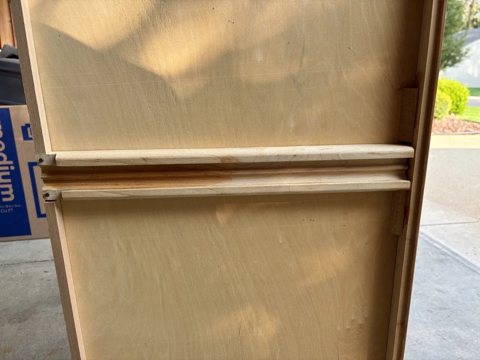 Cómoda Tallboy Chippendale Orchard Orchard vintage de arce macizo 6 cajones Foto 4 de 4