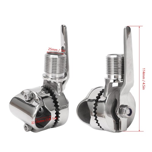 Car Marine VHF Antenna Mount 316 Stainless Steel Adjustable Ratchet Mount For - Zdjęcie 10 z 12