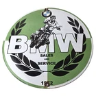 Vintage BMW Sign - Porcelain Motorcycle Gas Pump Service Auto Sign
