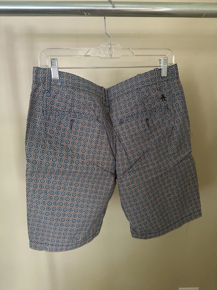 Pantalones Cortos Original Pingüino Azul/Naranja Patrón Geométrico Hombre (Talla: 31) Foto 2 de 2