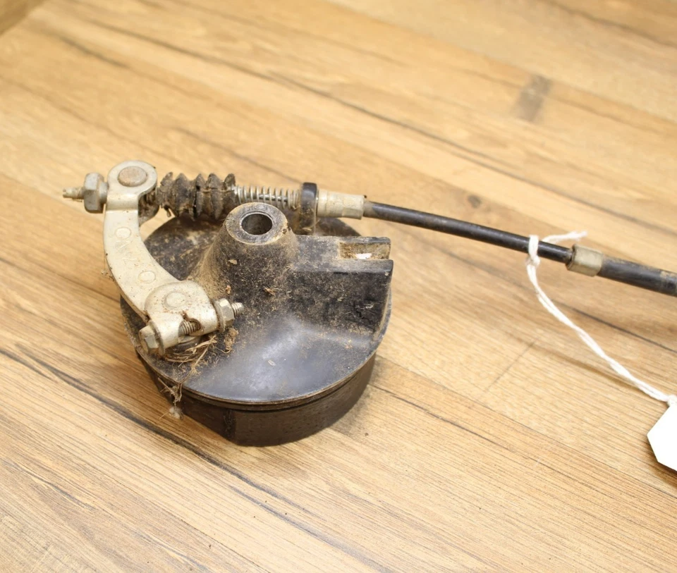 2003 03 Suzuki JR50 JR 50 Front Brake Drum w Cable - Imagem 2 de 4