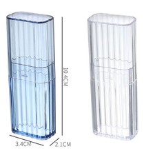 Storage Box Accessories Transparent 2Pcs 3.4 2.1 10.4cm Classified Cotton Swabs