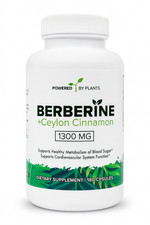 Berberine  Ceylon Cinnamon 1300mg  180 Capsules  Metabolism  Heart Support