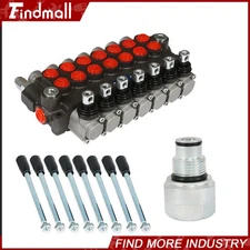 Findmall Hydraulic Controller 7 Spool13GPM 3600PSI SAE Interface+Conversion Plug