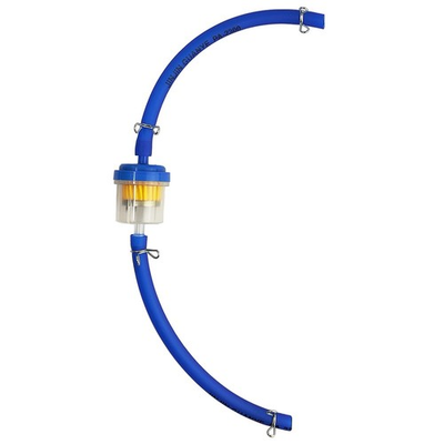 #ad Blue Motorcycle Auto Gas Fuel Gasoline Oil FilterPetrol Pipe Hose Line 6MM Clip $7.98