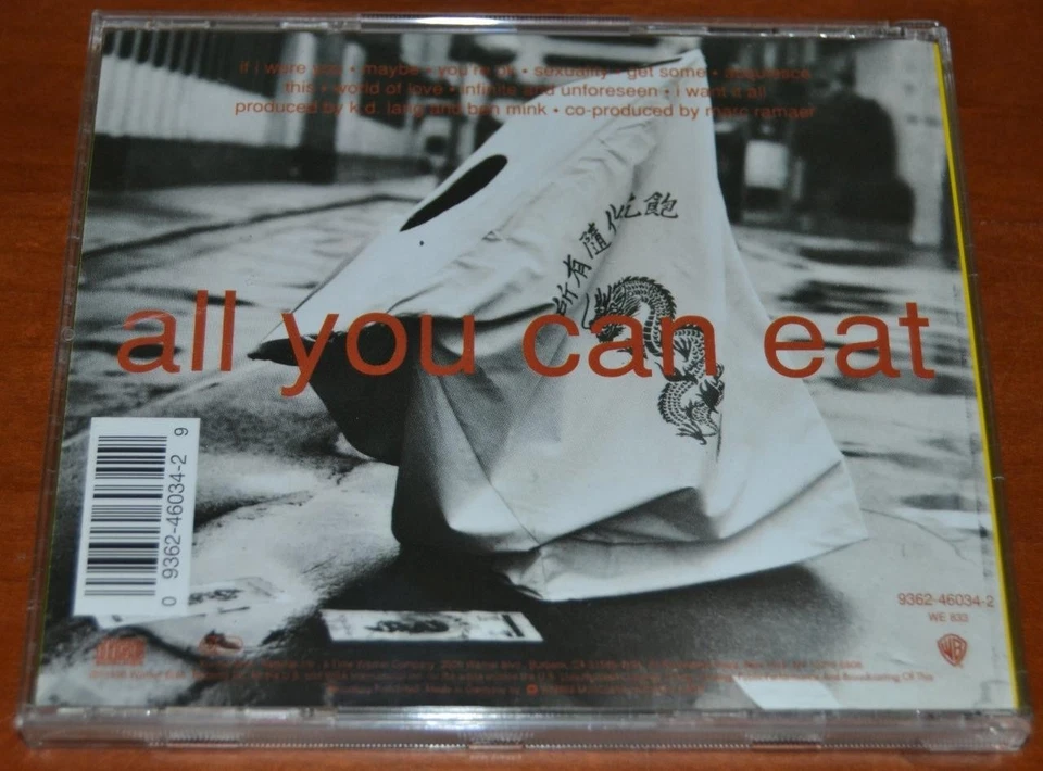 K D Lang - All You Can Eat - 1995 UK/EU Autographed / Signed CD - Image 2 of 4
