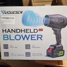 Cordless Leaf Blower - 21V Electric Handheld Leaf Blower with 2×4.0Ah