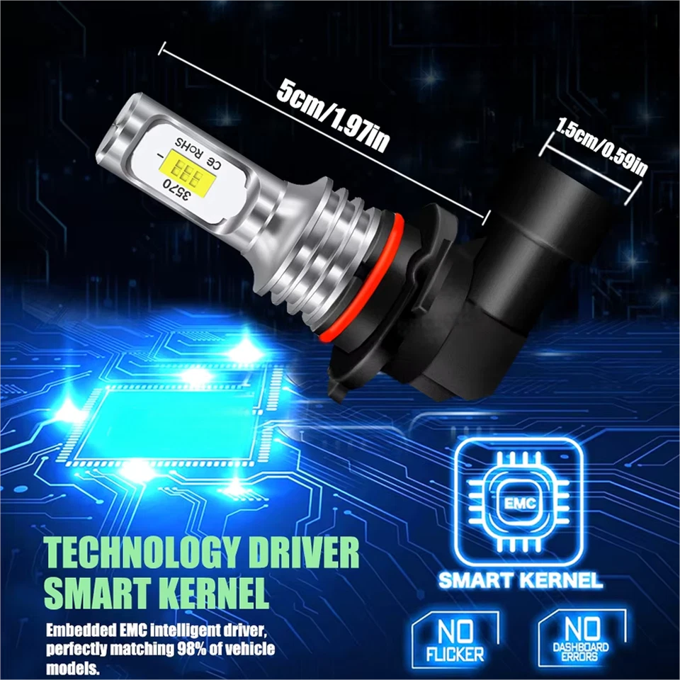 Faros antiniebla LED para GMC Sierra 1500 2500-1999 2000 2001 2002 6000K Foto 2 de 4