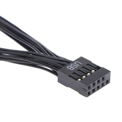 2Pcs Computer Motherboard USB Extension Cable 9 Pin 1 Female to 2 Male Y2056 - Afbeelding 2 van 6
