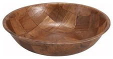 WWB-10 Wooden Woven Salad Bowl, 10-Inch, Brown