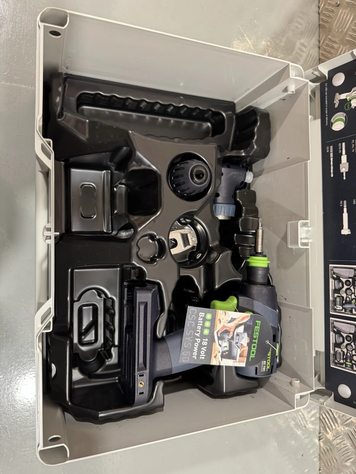 Festool 577336 TXS 18 Basic Set Cordless Drill & Accessories No Batteries New 6