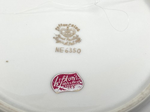 Three Vintage Hand Painted 8" Lefton Floral Plates NE6350 Lattice fruit flowers - Picture 10 of 10