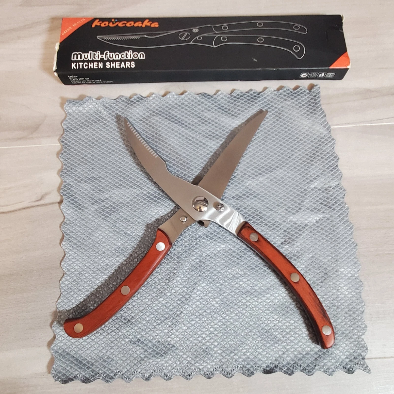 Kitchen Shears Stainless Steel New Poultry Meat Vegetables Safety Lock