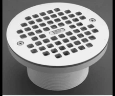 PROFLO PF42890 Nickel 6" Grate With 3-1/2" Adjustable Drain Barrel Top