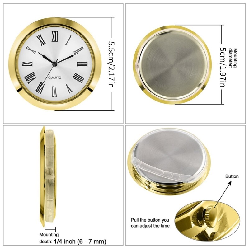 Versatile 55mm Diameter Metal Watch Head Round Clock Craft Watch ...