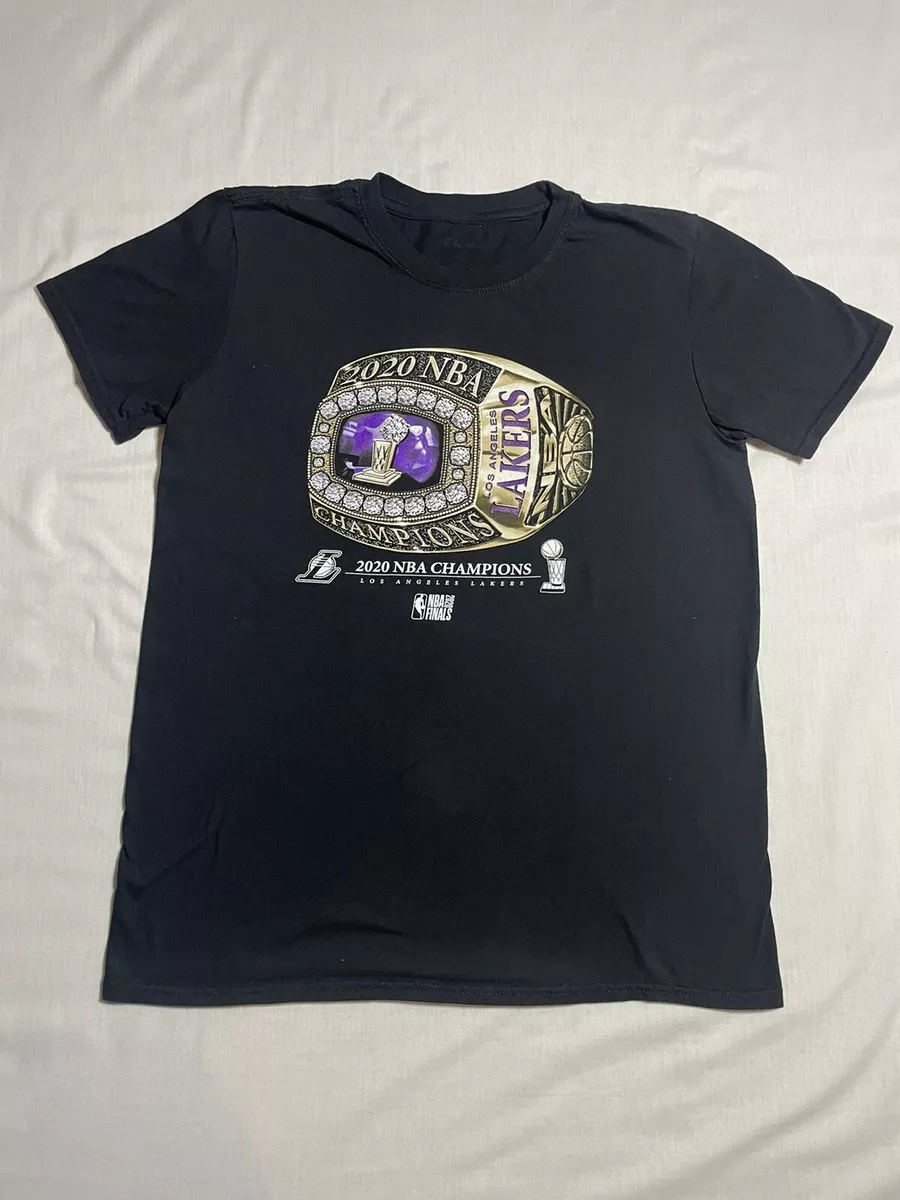 Women's Los Angeles Lakers Fanatics Branded Black 2020 NBA Finals Champions Official Logo T-Shirt