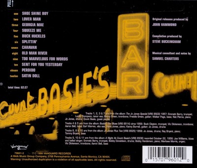 COUNT BASIE TOO MARVELOUS FOR WORDS NEW CD