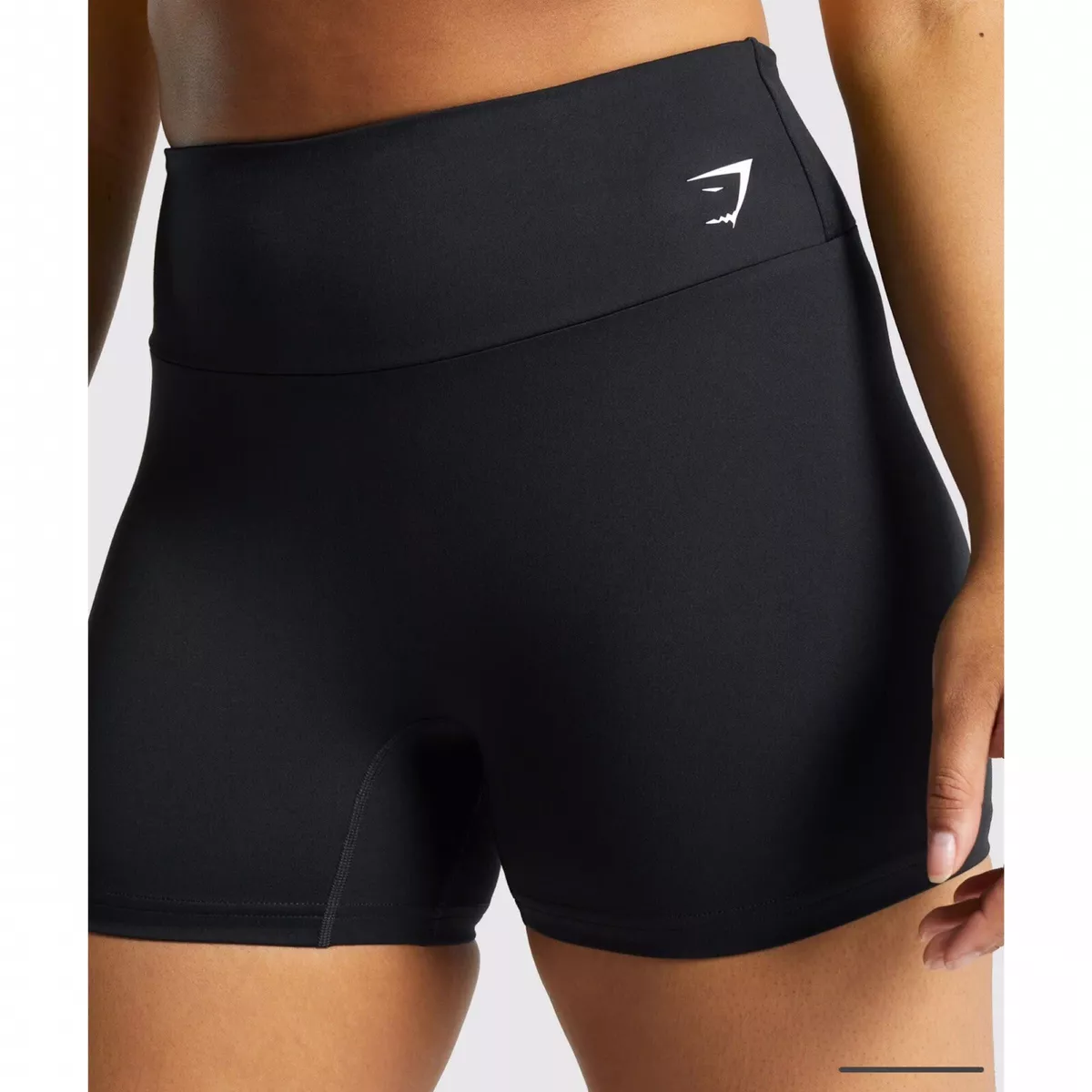 Gymshark Womens Black Training Cycling Shorts Compression Gym Size S Stretch