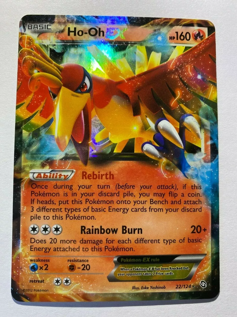 2012 Pokemon Card Ho-Oh EX Dragons Exalted 22/124 RARE HOLO