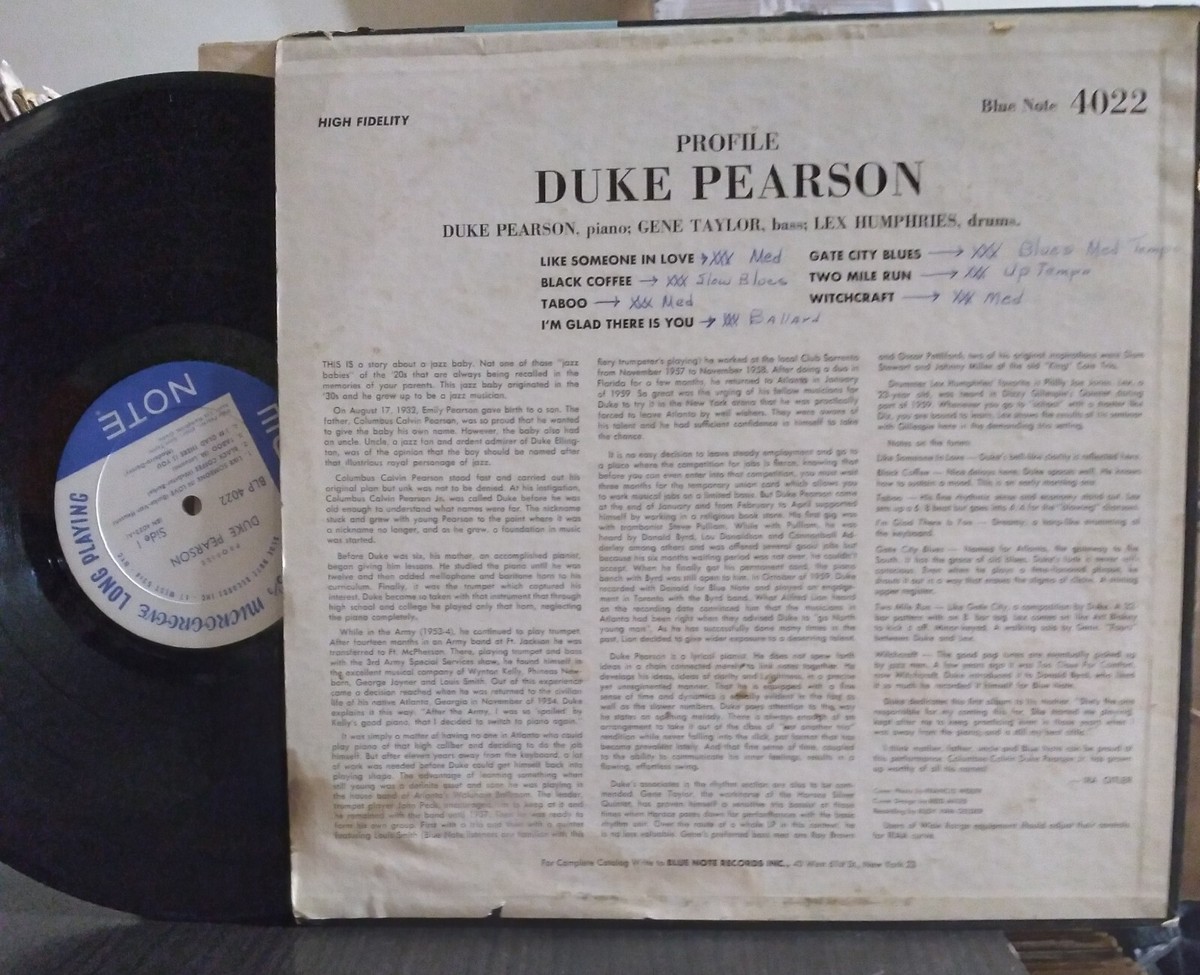★至高の逸品【USオリジナル/MONO/NYC/RVG刻印】デューク・ピアソン DUKE PEARSON LP Profile 63rd on Blue Note MONO van gelder RVG 1966