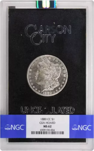 1880-CC Morgan Silver Dollar MS62 NGC GSA Holder