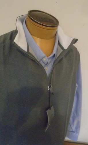 Bobby Jones Rule 18 Performance Fabric Quarter Zip Vest NWT Medium $135 Gray - Picture 9 of 9