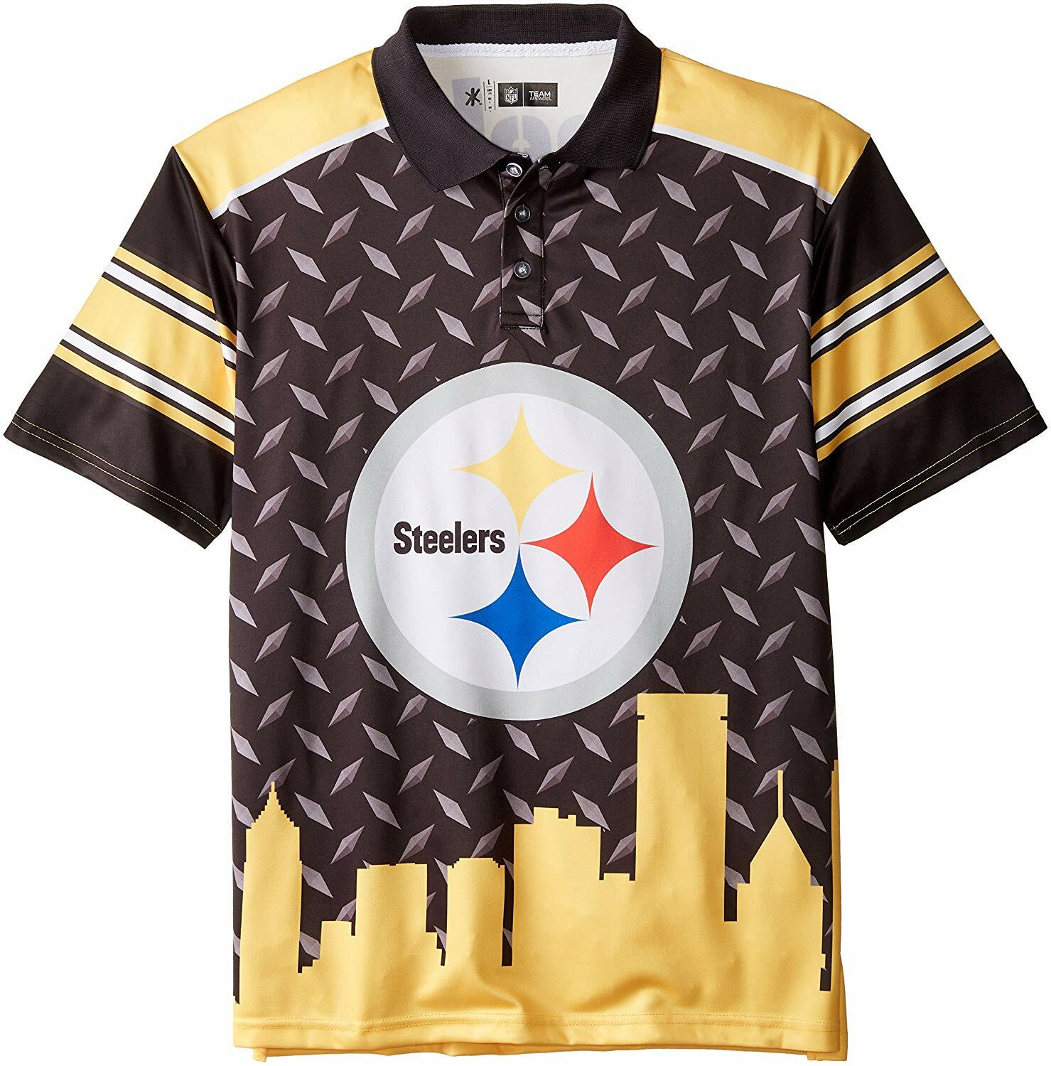 Тематическая рубашка поло Forever Collectibles NFL Mens Pittsburgh Steelers