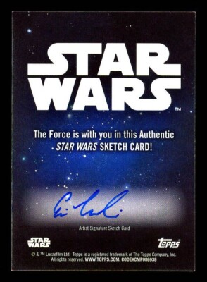 YODA 1/1 Sketch Card Auto 2024 Topps Chrome Star Wars Artist