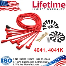 High Energy Spark Plug Wire Set 4041R 8mm For Chevrolet Buick Dodge 5.0L 5.7L US