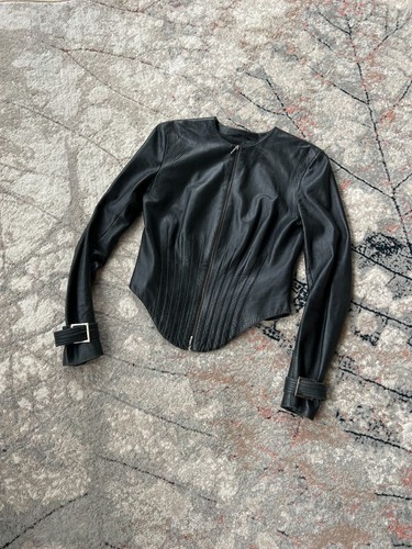 gucci vintage leather jacket women