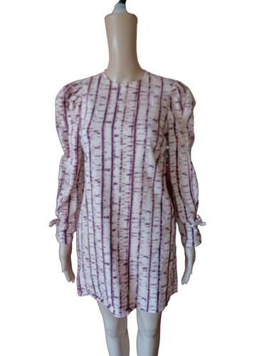 Ulla Johnson Womens Sheath Midi Dress Pockets Long Puffy Sleeved Size 4